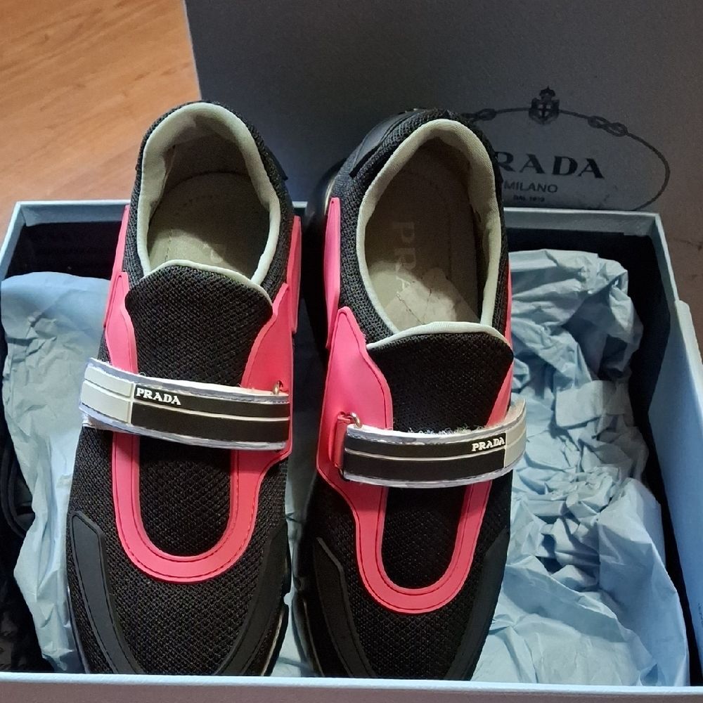 Prada Black and Pink Women's Shoes
